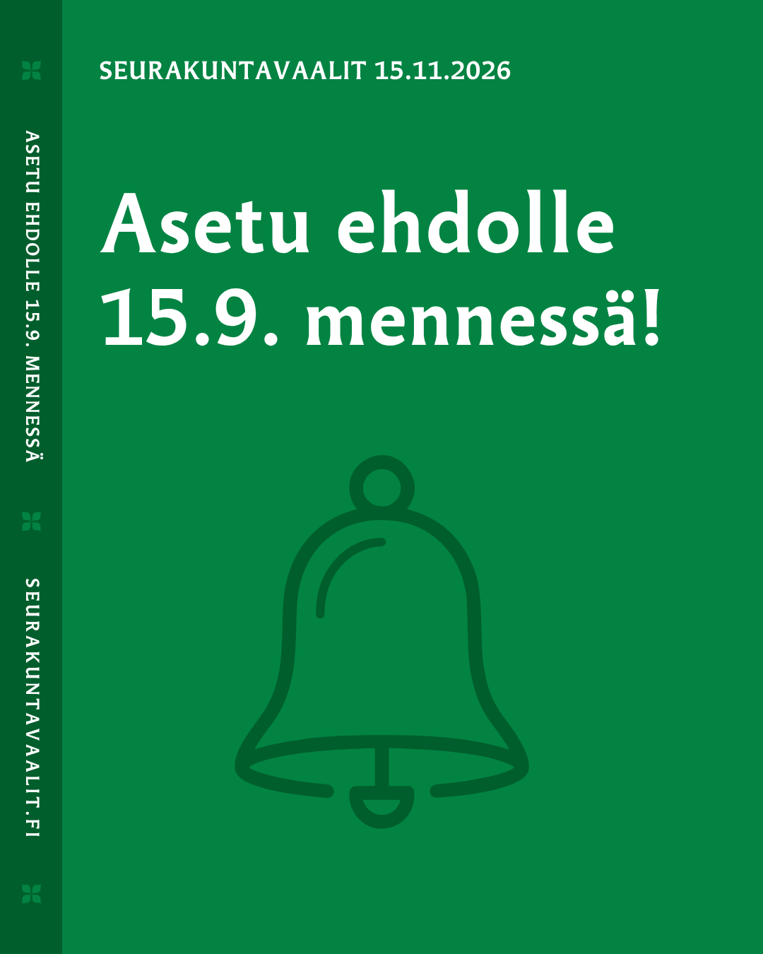 asetu ehdolle 15.9. mennessä