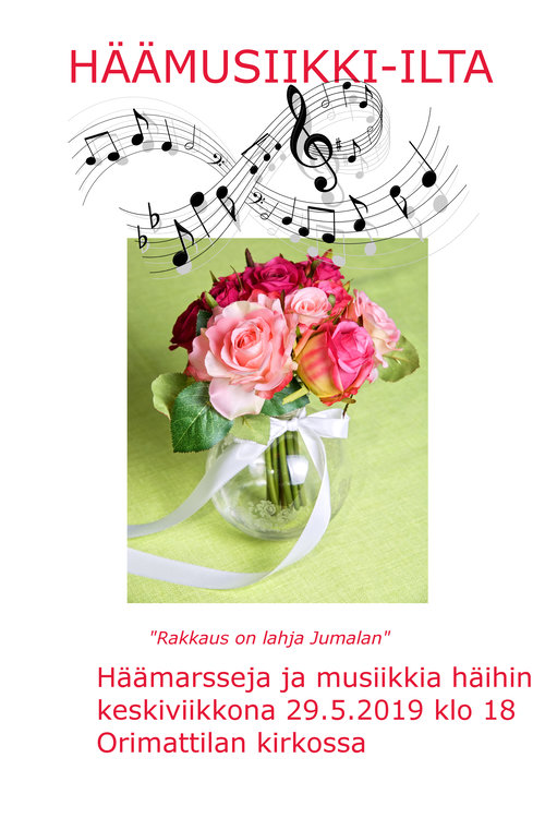 Vihkimusiikki-ilta Orimattilan kirkossa klo 18 Vihkimusiikki-ilta Orimattilan kirkossa klo 18