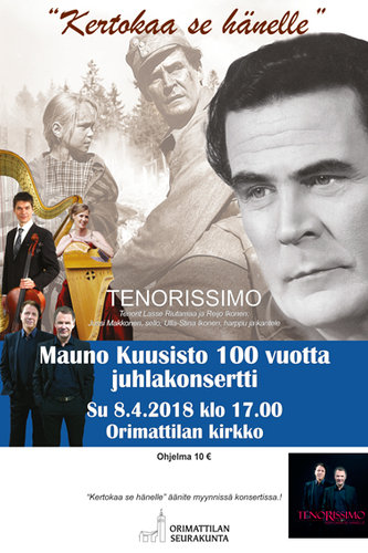 Mauno Kuusisto 100 vuotta juhlakonsertti Mauno Kuusisto 100 vuotta juhlakonsertti