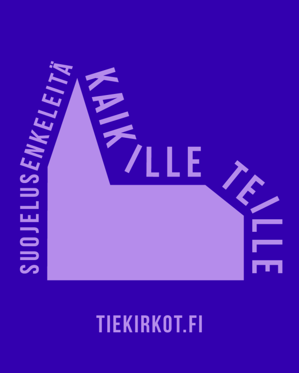Tiekirkko graafinen kirkon silhuetti