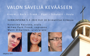 Muusikkojen kasvokuvat ja tiedot konsertista
