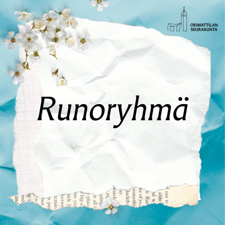 runoryhmän teksti paperinpalalla