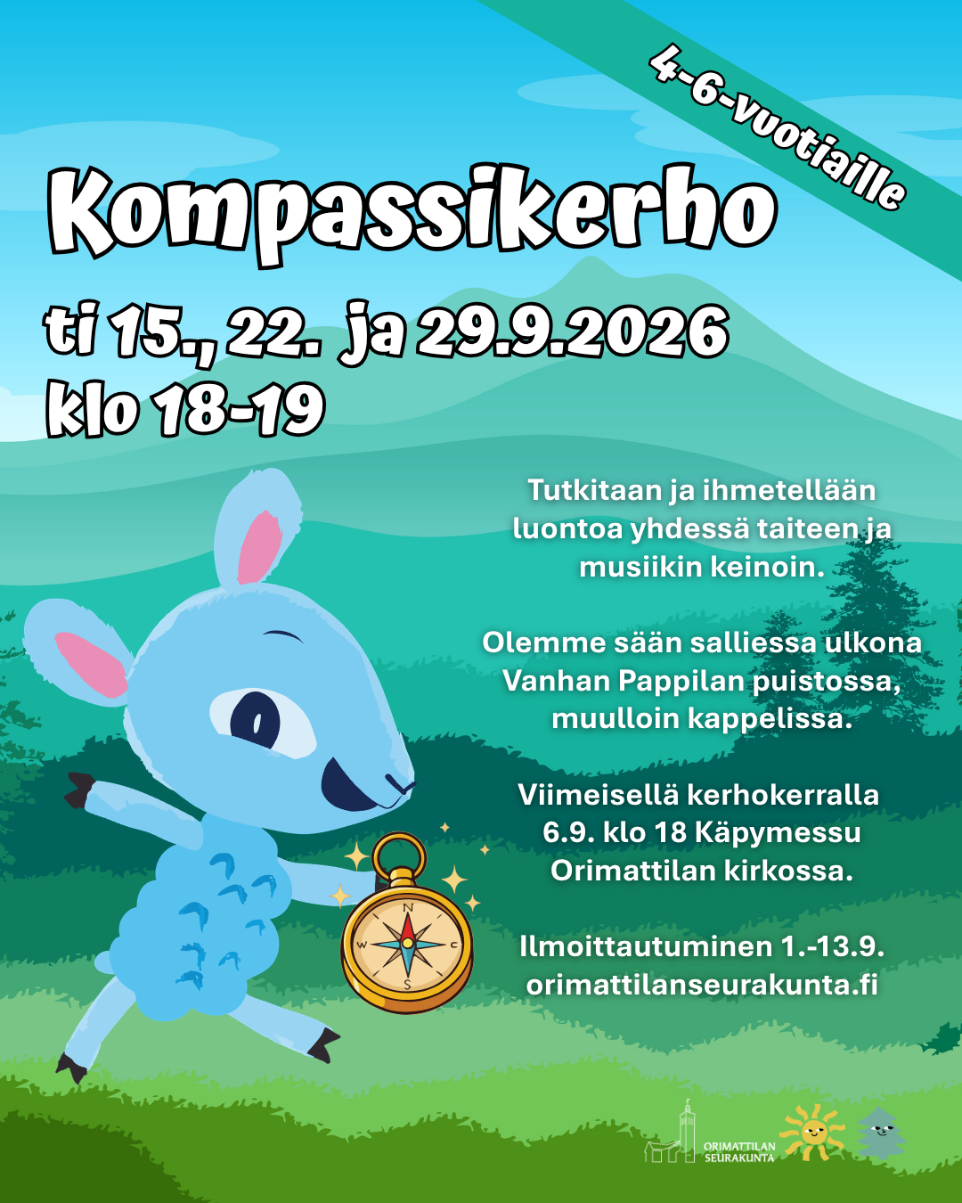 Ilmoittaudu Kompassikerhoon 1.-13.9.!